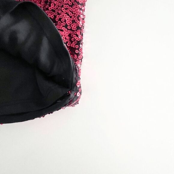 Divided X H&M Women's Red Sequin Pencil Mini Skirt Size S - Picture 3 of 7